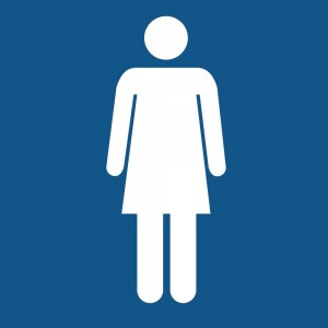 Toilette donne in plexiglass trasparente a bandiera