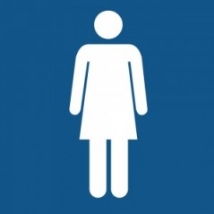 Toilette donne in plexiglass trasparente a bandiera