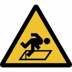 Pericolo di caduta in plexiglass trasparente a bandiera