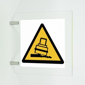 Rischio di ribaltamento in plexiglass trasparente a bandiera