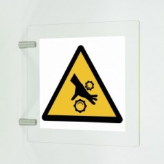 Rischio di schiacciamento rulli dentati in plexiglass trasparente a bandiera