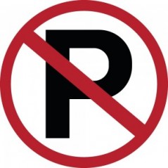 Parcheggio vietato in plexiglass trasparente a bandiera