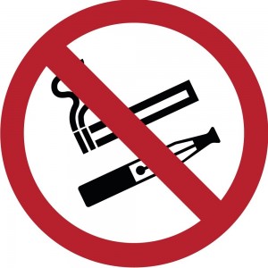 Vietato fumare svapare in plexiglass trasparente a bandiera