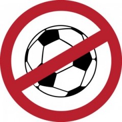 Vietato giocare a pallone in plexiglass trasparente a bandiera