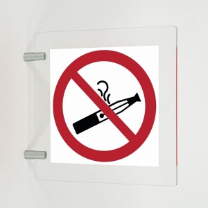 Vietato svapare in plexiglass trasparente a bandiera