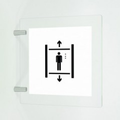 Ascensore v1 in plexiglass trasparente a bandiera