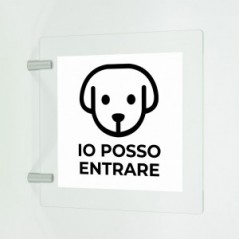 Cani ammessi in plexiglass trasparente a bandiera