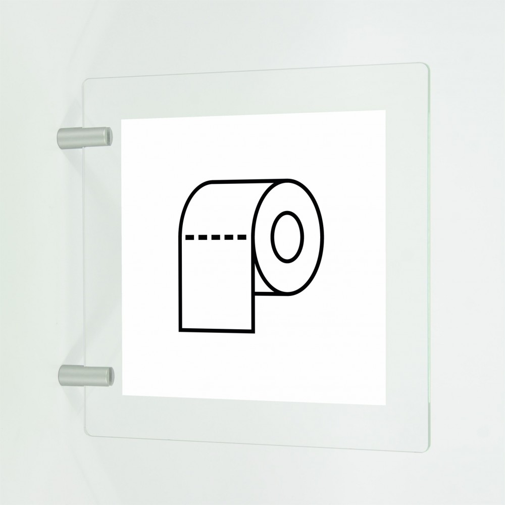 Carta mani bagno in plexiglass trasparente a bandiera