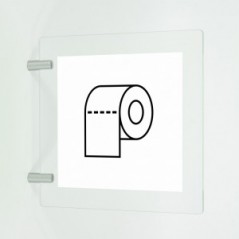 Carta mani bagno in plexiglass trasparente a bandiera