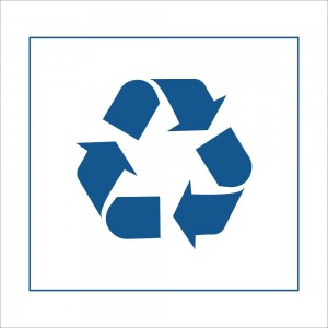 Differenziata carta quadrato v2 in plexiglass trasparente a bandiera