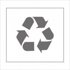 Differenziata indifferenziata quadrato v2 in plexiglass trasparente a bandiera