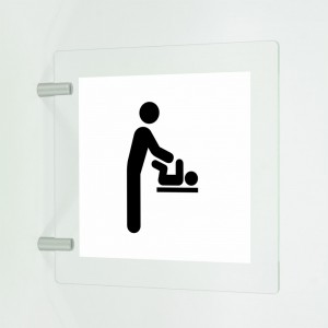 Fasciatoio uomo in plexiglass trasparente a bandiera