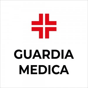 Guardia medica v2 in plexiglass trasparente a bandiera