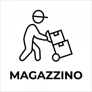 Magazzino v5 in plexiglass trasparente a bandiera