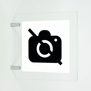 No foto v1 in plexiglass trasparente a bandiera