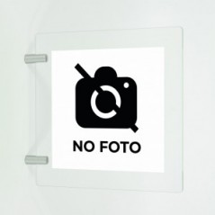 No foto v2 in plexiglass trasparente a bandiera