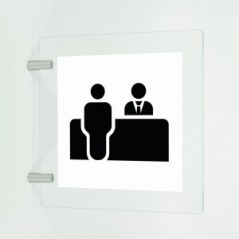 Reception v3 in plexiglass trasparente a bandiera