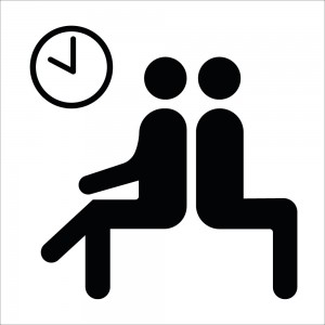 Sala d'attesa v1 in plexiglass trasparente a bandiera