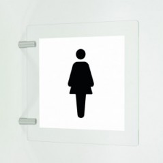 Toilette donne v2 in plexiglass trasparente a bandiera