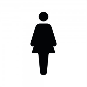 Toilette donne v2 in plexiglass trasparente a bandiera