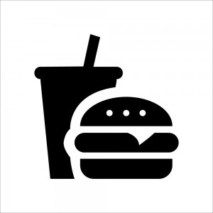 Zona ristoro V2 in plexiglass trasparente a bandiera