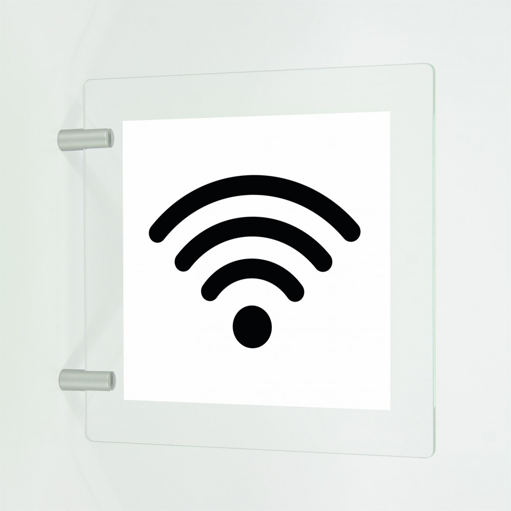 Zone Wi-Fi v2 in plexiglass trasparente a bandiera