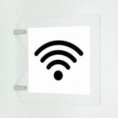 Zone Wi-Fi v2 in plexiglass trasparente a bandiera