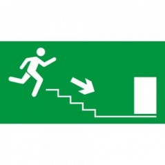 Scala di emergenza destra basso lungo in plexiglass trasparente da soffitto