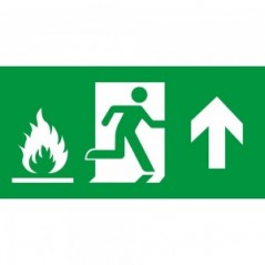 Uscita emergenza con fiamme alto in plexiglass trasparente da soffitto