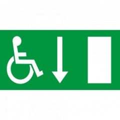 Uscita emergenza disabile basso in plexiglass trasparente da soffitto