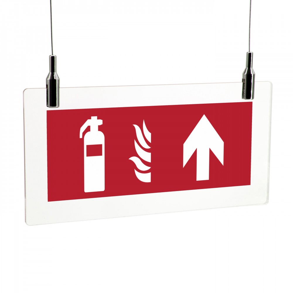 Estintore alto in plexiglass trasparente da soffitto