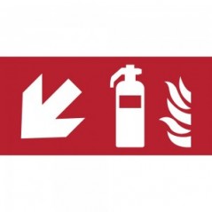 Estintore sinistra basso in plexiglass trasparente da soffitto