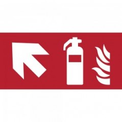 Estintore sinistra alto in plexiglass trasparente da soffitto