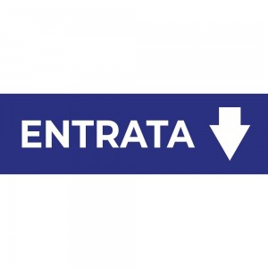 Entrata freccia basso v1 in plexiglass trasparente da soffitto