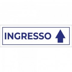Ingresso freccia alto v4 in plexiglass trasparente da soffitto