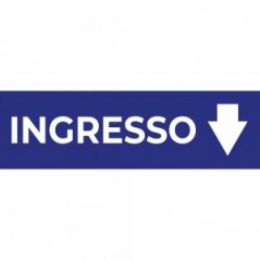 Ingresso freccia basso v1 in plexiglass trasparente da soffitto
