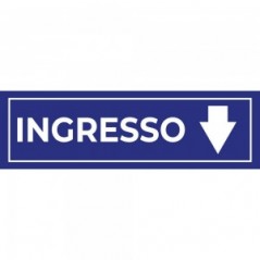 Ingresso freccia basso v2 in plexiglass trasparente da soffitto
