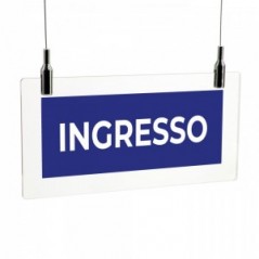 Ingresso v1 in plexiglass trasparente da soffitto