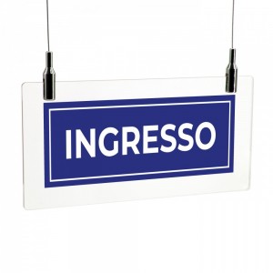 Ingresso v2 in plexiglass trasparente da soffitto