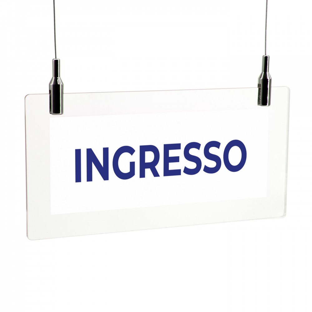 Ingresso v3 in plexiglass trasparente da soffitto