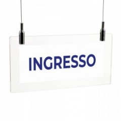 Ingresso v3 in plexiglass trasparente da soffitto