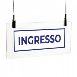 Ingresso v4 in plexiglass trasparente da soffitto