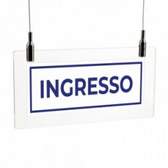 Ingresso v4 in plexiglass trasparente da soffitto