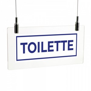 Toilette lungo v4 in plexiglass trasparente da soffitto