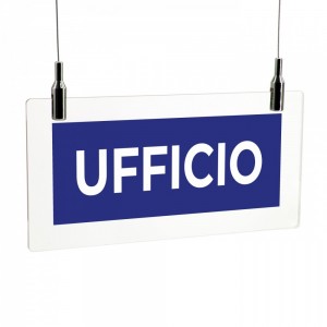 Ufficio lungo v1 in plexiglass trasparente da soffitto
