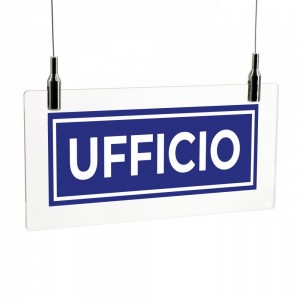 Ufficio lungo v3 in plexiglass trasparente da soffitto
