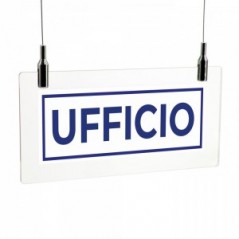 Ufficio lungo v4 in plexiglass trasparente da soffitto