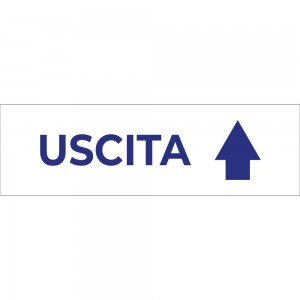 Uscita freccia alto v3 in plexiglass trasparente da soffitto