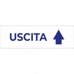 Uscita freccia alto v3 in plexiglass trasparente da soffitto