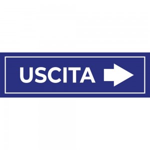 Uscita freccia destra v2 in plexiglass trasparente da soffitto
